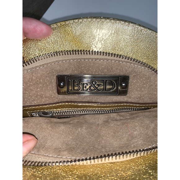 BE&D Vintage Purse Clutch Handbag Gold And Brown Snakeskin - Picture 4 of 5